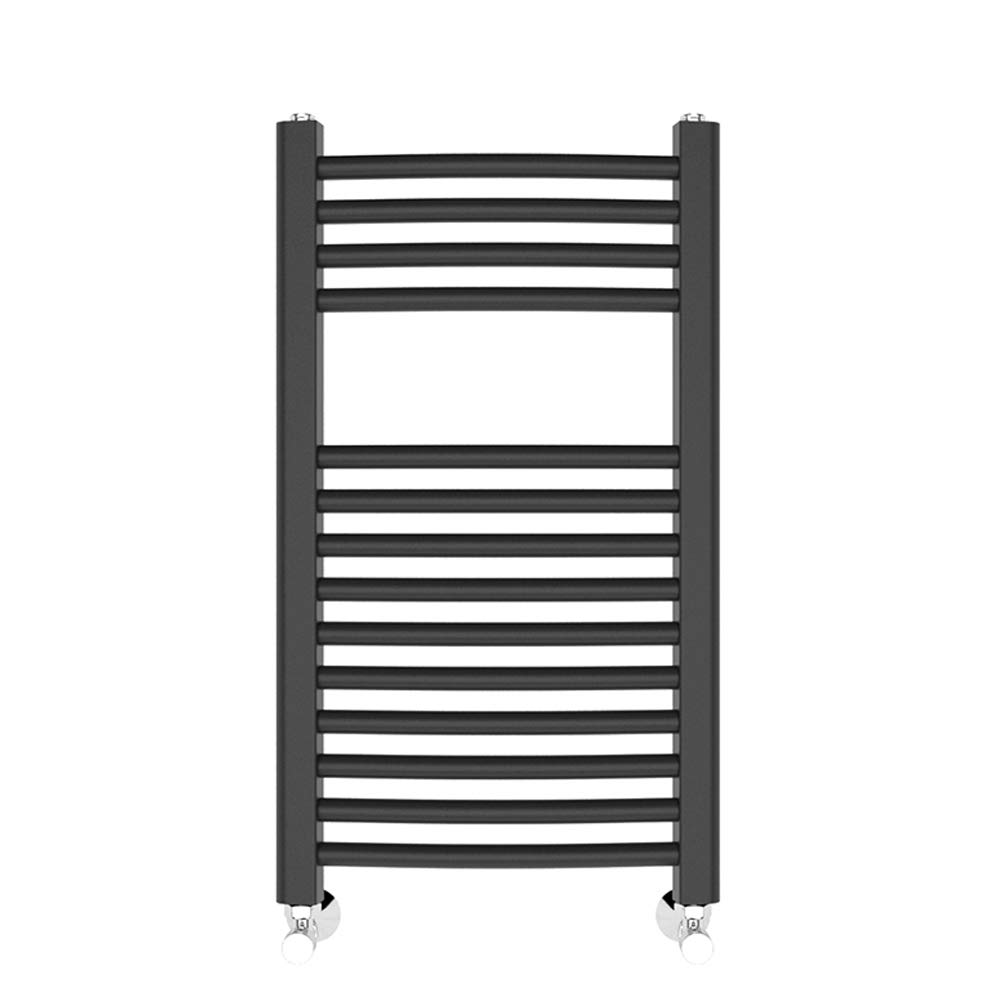 NRG Curved Bathroom Heated Towel Rail Radiator Central Heating Warmer Rad Ladder 700×400mm Anthracite
