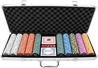 Versa Games 500 Piece Crown Casino 13.5g Clay Poker Chips Casino Quality Poker Chips, Heavyweight 13.5g Poker Chips, Ultimate Poker Chip Set