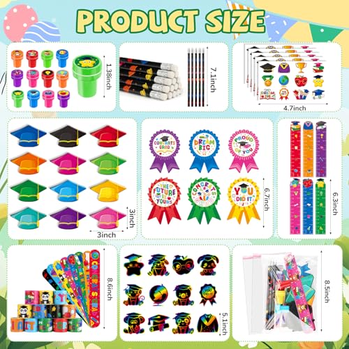 BenLouis 216 Pcs Graduation Stationery Set Party Favors for Kids （Hat） — view 3