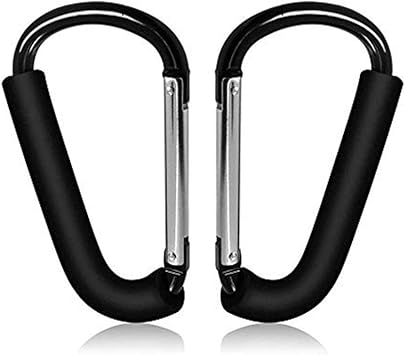 Amazon カラビナ ハンガーカラビナ ビッグサイズ フックカラビナ スポンジ付き アルミカラビナ D型バックルパックキーホルダー 多機能カラビナ 2枚入り Omuky クライミング用カラビナ クイックドロー