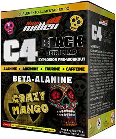 C4 Black Beta Pump Explosion - 22 Sachês 10G Crazy Mango - New Mi...