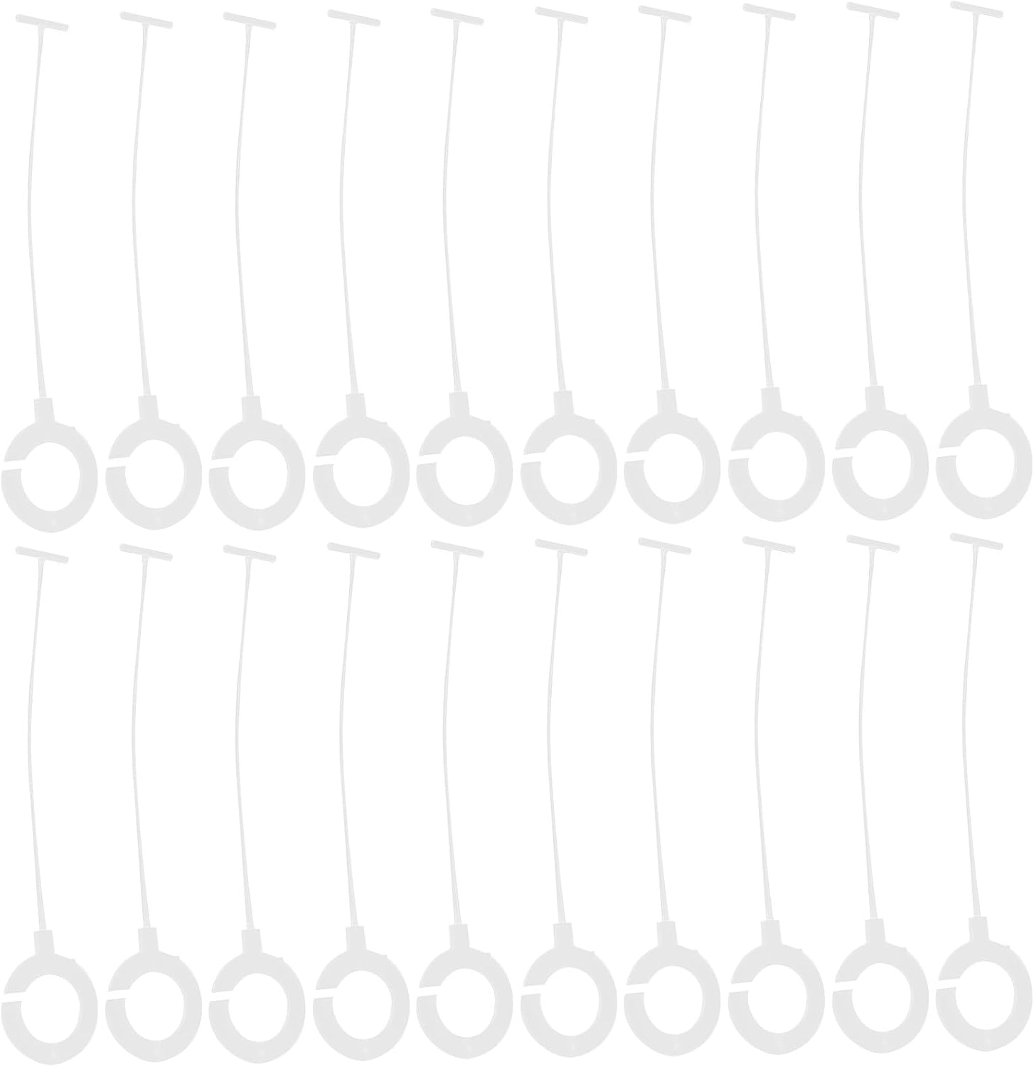 5000pcs Tag Fasteners Plastic Hook Label Hangers 35mm White Semi-Hook Price Tag Accessories for Clothing and Retail Use