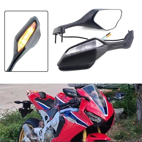 Retrovisores Moto CBR1000RR Con Luces Intermitentes LED Antivibración 6