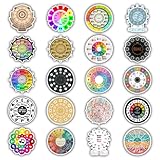 20 Pcs Stickers Packs Circle Decal of Aesthetic Fifths Vinyl Colorful Sticker Waterproof for Water Bottle Computer Laptop Luggage Phone Car Skateboard Bumper