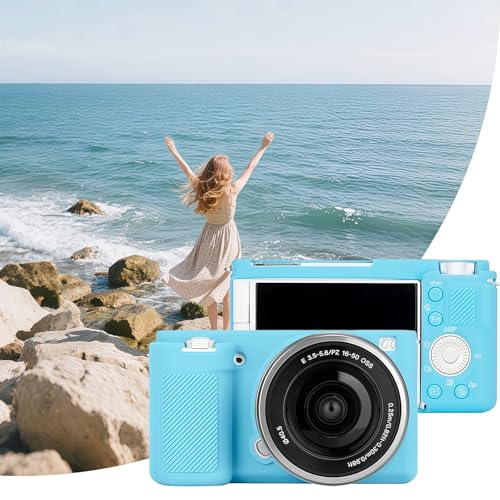 Funda de silicona para cámara Sony ZV-E10 color azul cielo miniatura 6