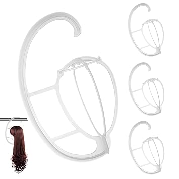 Dreamlover Wig Stand, Wig Holder Hanger for Closet, Semitransparent, 4 Pack