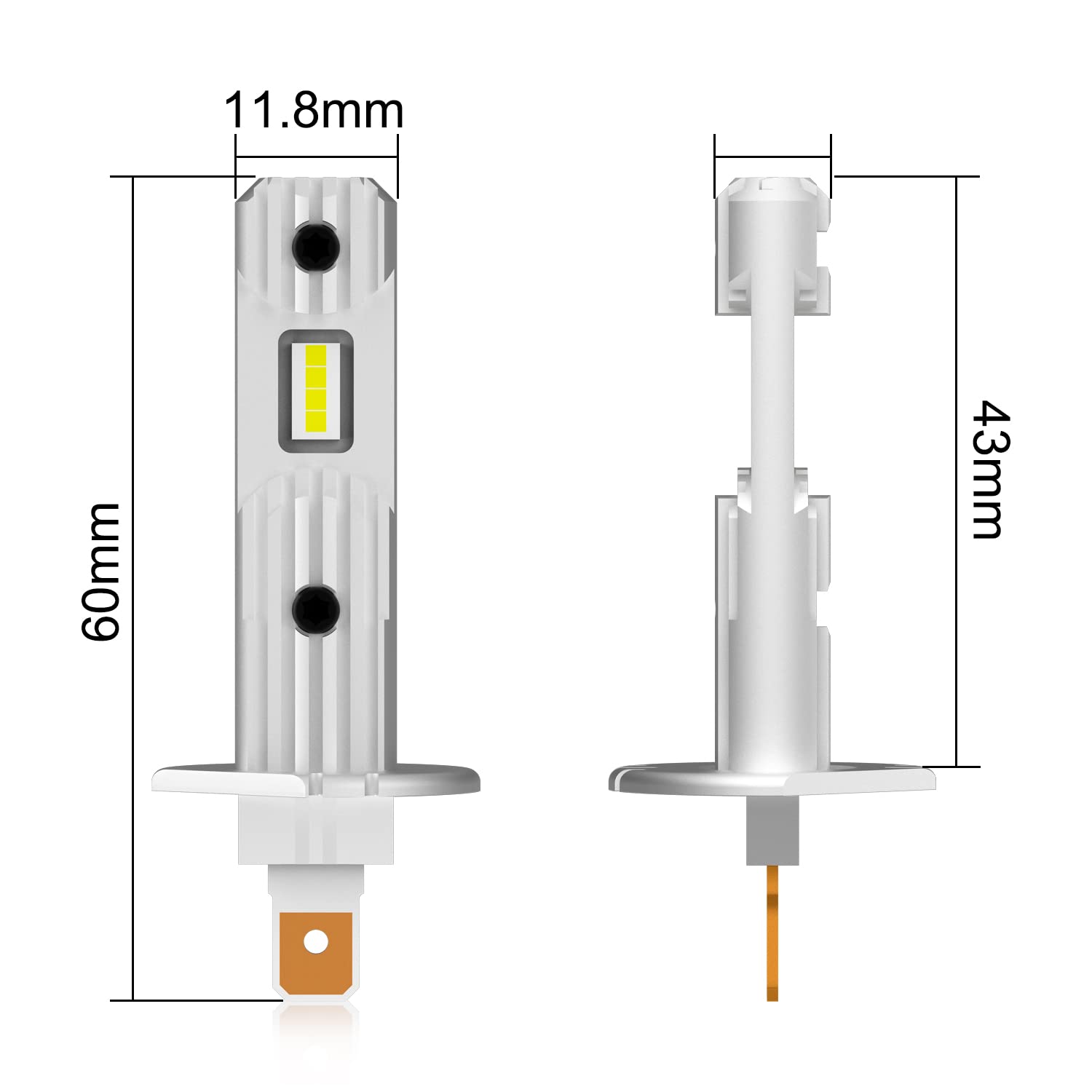 LUXLIGHT Lampadina LED 100% ADATTABILE H1 14'000 LM 30W 12V 6000K Bianco 2PZ Kit Lampada Sostituzione PLUG AND PLAY Alogena, Fari Abbaglianti e Anabbaglianti per Auto
