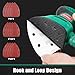 Orbital Sander 3.8Amp 450W, HYCHIKA 6 Variable Speeds Double Handle Palm Random Orbit Power Sander, 5-Inch Electric Sander with 20pcs Sandpapers, Dust Collector for Woodworking