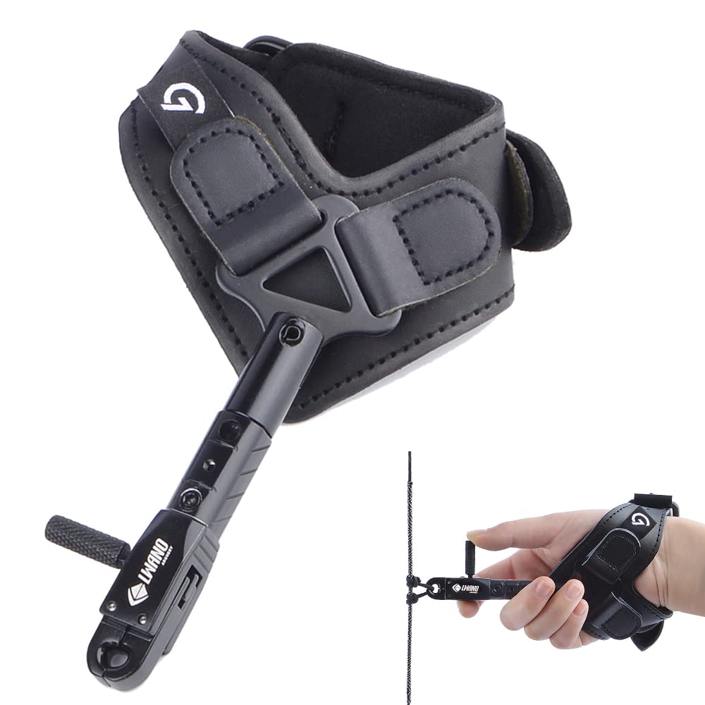 SHARROW Tir à Arc Décocheur Release Aids Arc à Poulies Aides à la Libération du Poignet Réglable Trigger Pince de Rotation à 360 Degrés Accessoires pour Arc et Flèches