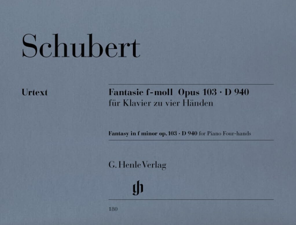 Fantasy f minor op. 103 D 940 - piano (4 hands) - (HN 180): Instrumentation: Piano, 4-hands