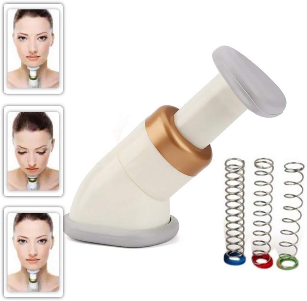 eyxformula Neckline Slimmer & Toning Massager System, Neck Line Neck Exerciser Chin Massager, Thin Jaw Reduce Double Chin, 100 pcs cotton swabs as set, Suitable for Men and Women