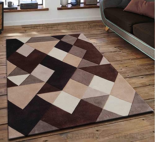JAUNTY CARPETS Embossed Carved Handmade Export Quality Tuffted Pur...
