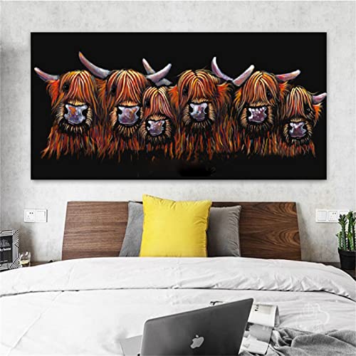Arts Craft Peinture Diamant Vache Écosse | Idée Cadeau DIY Adulte et Enfant Créatif