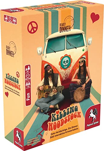 Pegasus Spiele 19012G - Deadly Dinner - Killing Woodstock - Krimi Dinner für Zuhause - 7 bis 10...
