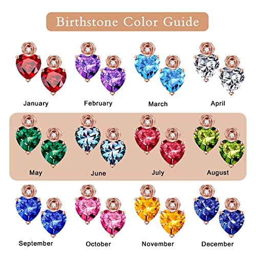 Iefil Earrings Gifts For Women Girls - December Birthstone Earrings, 925 Sterling Silver Heart Stud Earrings For Teen Girls Earrings Mothers Day Valentines Birthday Gifts For Women Blue Tanzanite Jewelry #TOP6