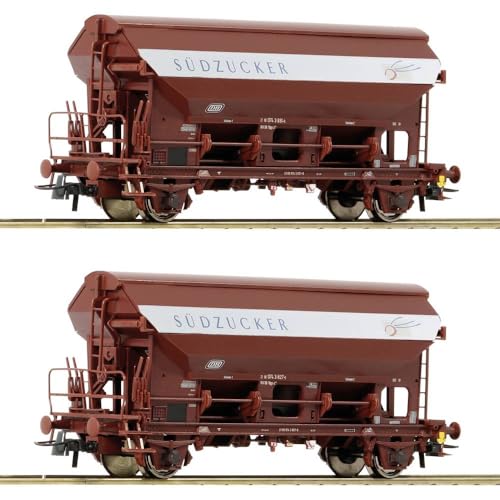 Preisvergleich Produktbild Roco 6600124 H0 2er-Set Schwenkdachwagen der DB
