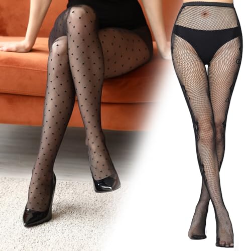Eforcase Women's Fishnets Tights Mesh Fishnet Stockings Tights High Waist Stretchy Patterned Pantyhose Fishnets Tights3