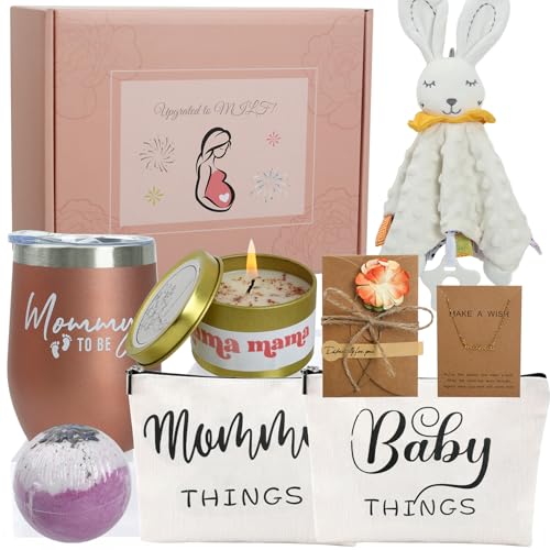 New Mom Gifts - New Mom Care Package After Baby, Pregnancy Gifts Basket for Expecting Mother, Mommy to Be, First Time Mommy Care Package After Birth Postpartum Essentials for Women Mama