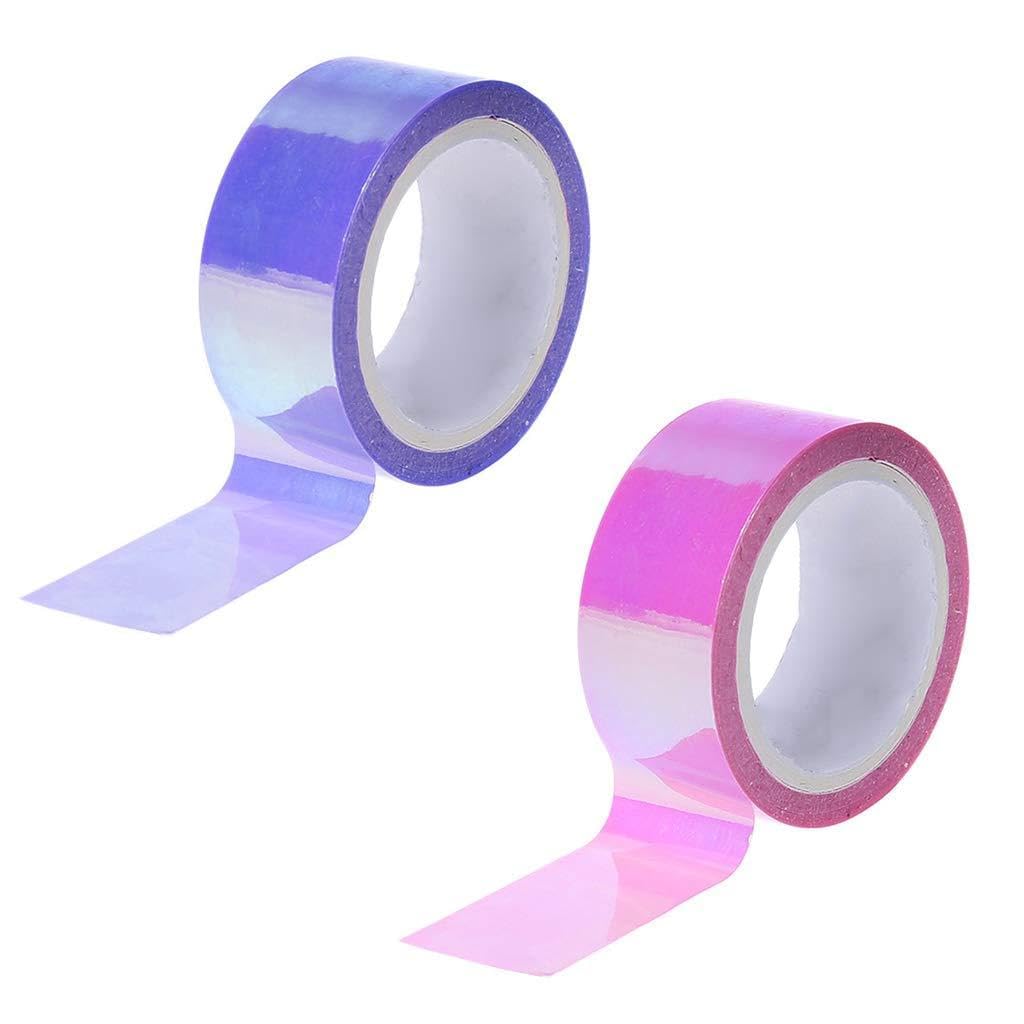 Rtengtunn Purple Rhythmic Gymnastics Decoration Holographic Rg Prismatic Glitter Tape Hoops Stick