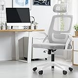 Oikiture Ergonomic Office Chair, Highly Breathable Home Office Chair with Removable Headrest,...