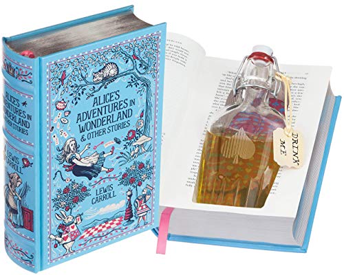 Alice"Drink Me" Flask Hollow Book - Alice's Adventures in Wonderland by Lewis Carroll (Leather-bound) (Magnetic Closure)