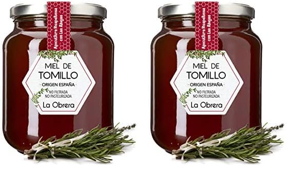 La Obrera - Miel Pura de Tomillo - 100% Origen España - 950 g (Paquete de 2)