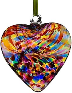 Sienna Glass HR8MU Multicoloured Friendship Heart 8cm