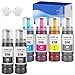 Price comparison product image 6 Color 114 Ink Compatible with Epson 114 Ink Cartridges Bottle Multipack for EP ET-8500 ET-8550 Ink Tank Printer (6 Pack, Black/Photo Black/Cyan/Magenta/Yellow/Grey)
