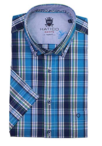 Hatico Chemise de sport coupe droite - Bleu - Large Cover