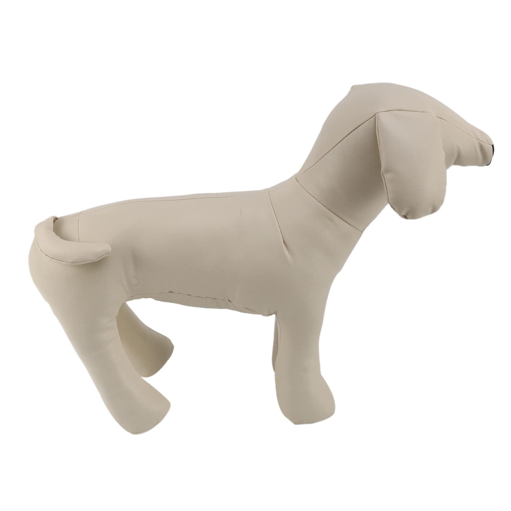 Mannequins De Chien en Cuir De ModÈLes De Chien De Position Debout Mannequin d'Affichage De La d'animal De Compagnie Blanc M