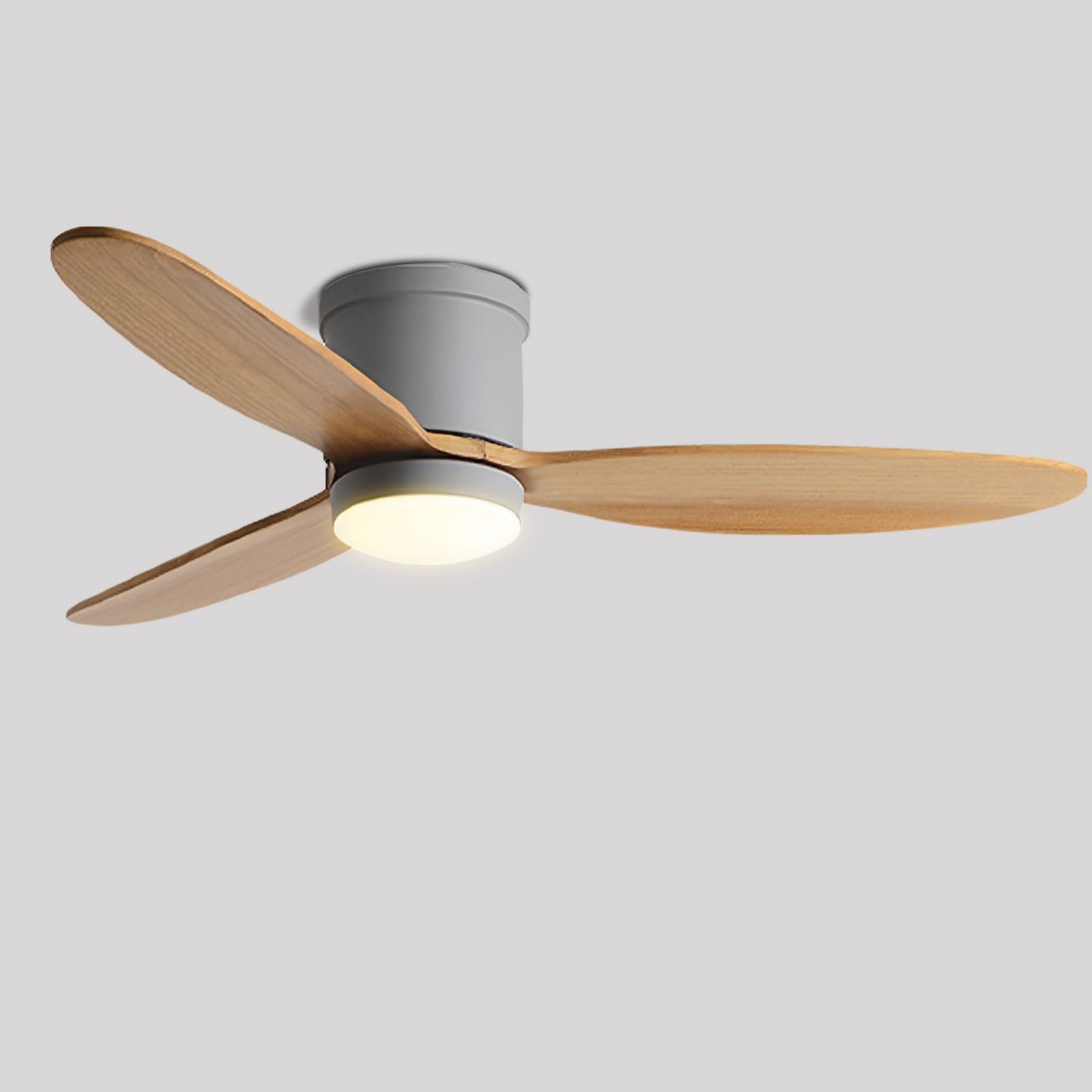 Ventilateur de plafond en bois pour chambre et salon silencieux