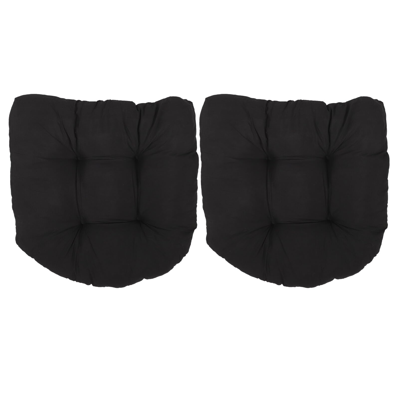 Coussin de chaise noir pour jardin et bureau - Lot de 2 assises ergonomiques NUOBESTY