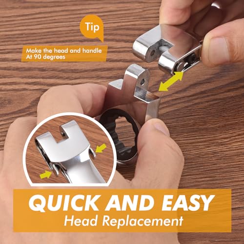 COTOUXKER Flex Head Ratcheting Wrench Set, 8-19mm Ratchet Wrench Set with Interchangeable Heads for Mechanic Repair