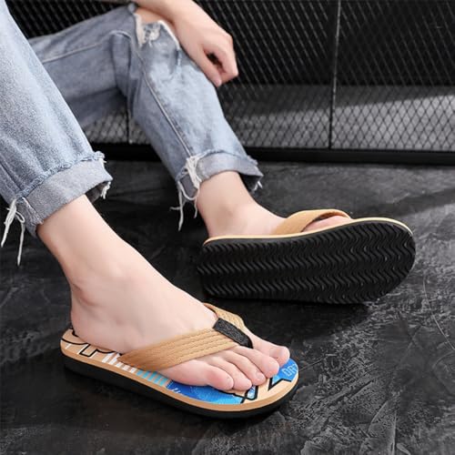 Premium Comfort Letters EVA Yoga Mat Flip Flops For Men Non Slip Thong Sandals Slides Summer Slippers Indoor Outdoor Footwear3