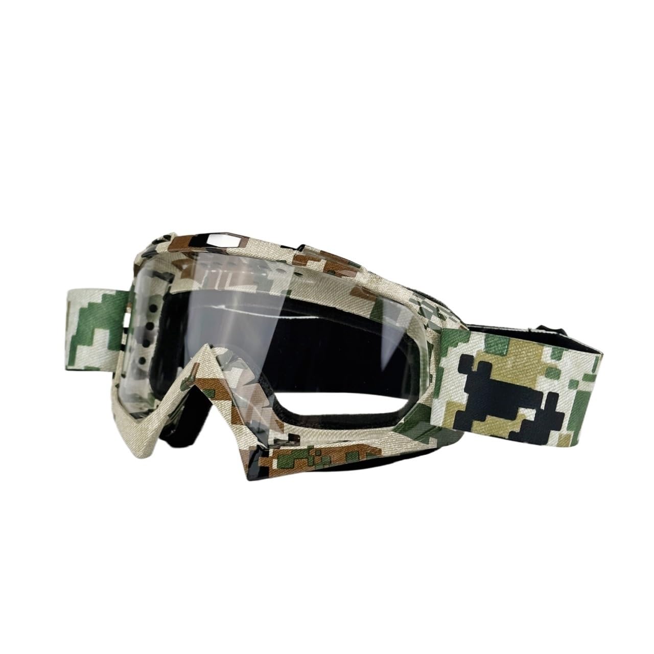 Generico Occhiali Moto,Mascherina Moto,Mascherina Motocross Occhiali da motocross professionali caccia mimetici ciclismo for motociclismo esterno casco Accessori