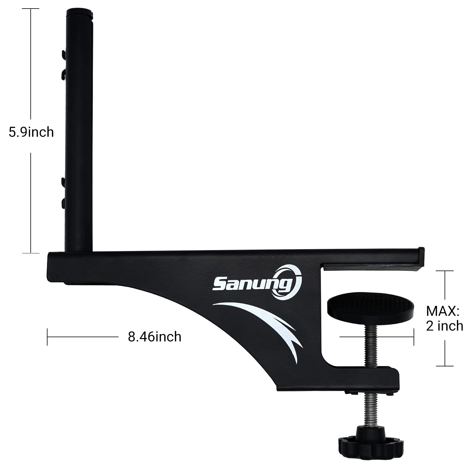 Sanung S405 - Juego de red y postes de tenis de mesa, plegable, profesional, de alta resistencia, con tornillo de sujeción con base estable para mesa estándar, fácil de transportar