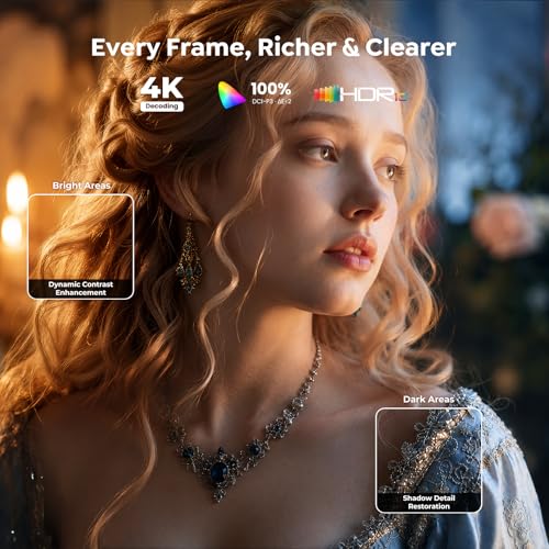 Outdoor-Projector-4K [VIDAA Live TV/40W Dolby/920 ISO] with WiFi6 and Bluetooth Compatible with Netflix, Smart Projector, AI Voice Control & Auto Focus, HDR10, Movie Proyector for Ceiling Home Theater - image 5