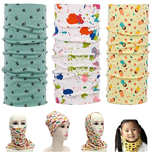 Baby Kids Boys Girls Multi-Purpose Face Mask Bandana Face Scarf Neck Gaiter Dust