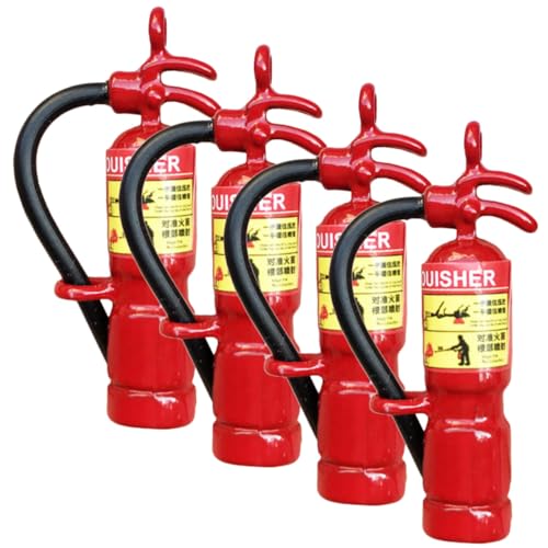 Abaodam 4 Pcs mini extintor adornos de paisagem em miniatura extintor de incêndio para casa brinqued