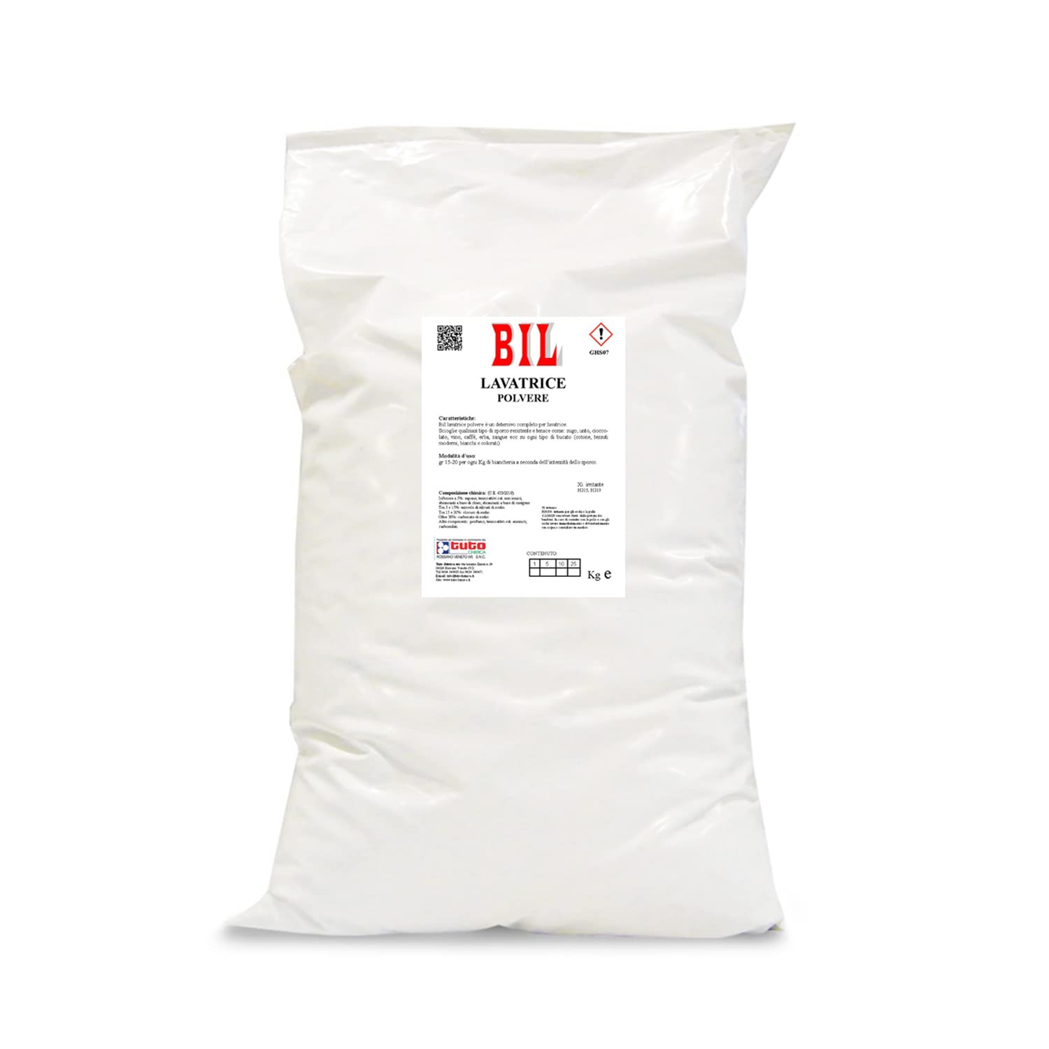 BIL Detersivo Lavatrice Polvere Professionale Kg25 - Elimina le macchie ostinate, Haccp
