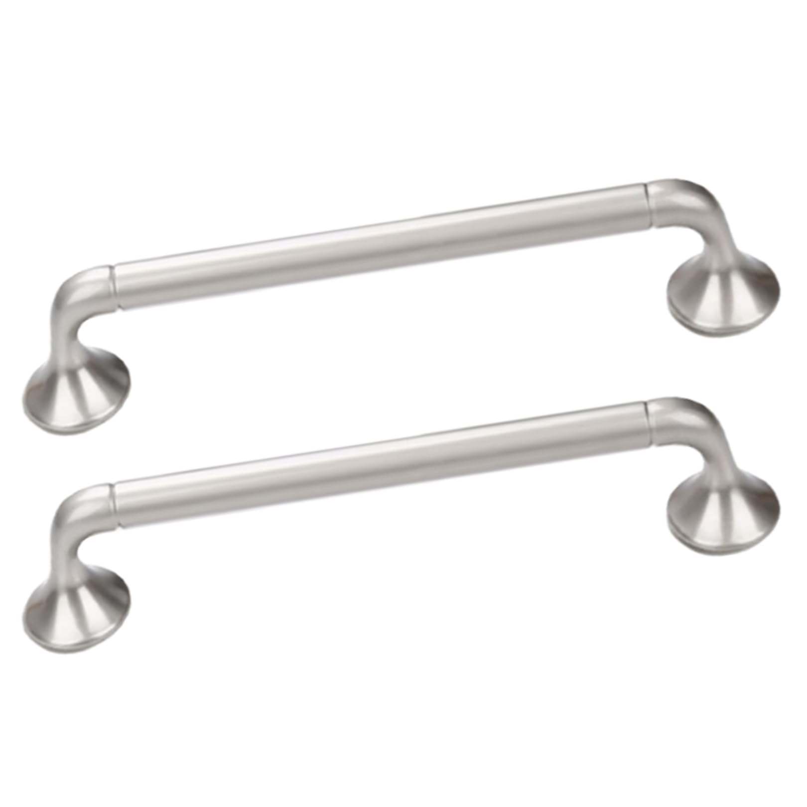 zcru004 Furniture Handle Zinc Alloy DrawerHandles Cupboard Handles Kitchen Cabinet Handle Finger Edge Pull 2 Pieces (Hole Distance 128mm,Matt)