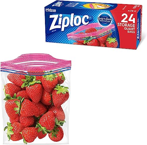 Bolsas de almacenamiento Ziploc Quart, 80.0 unidades