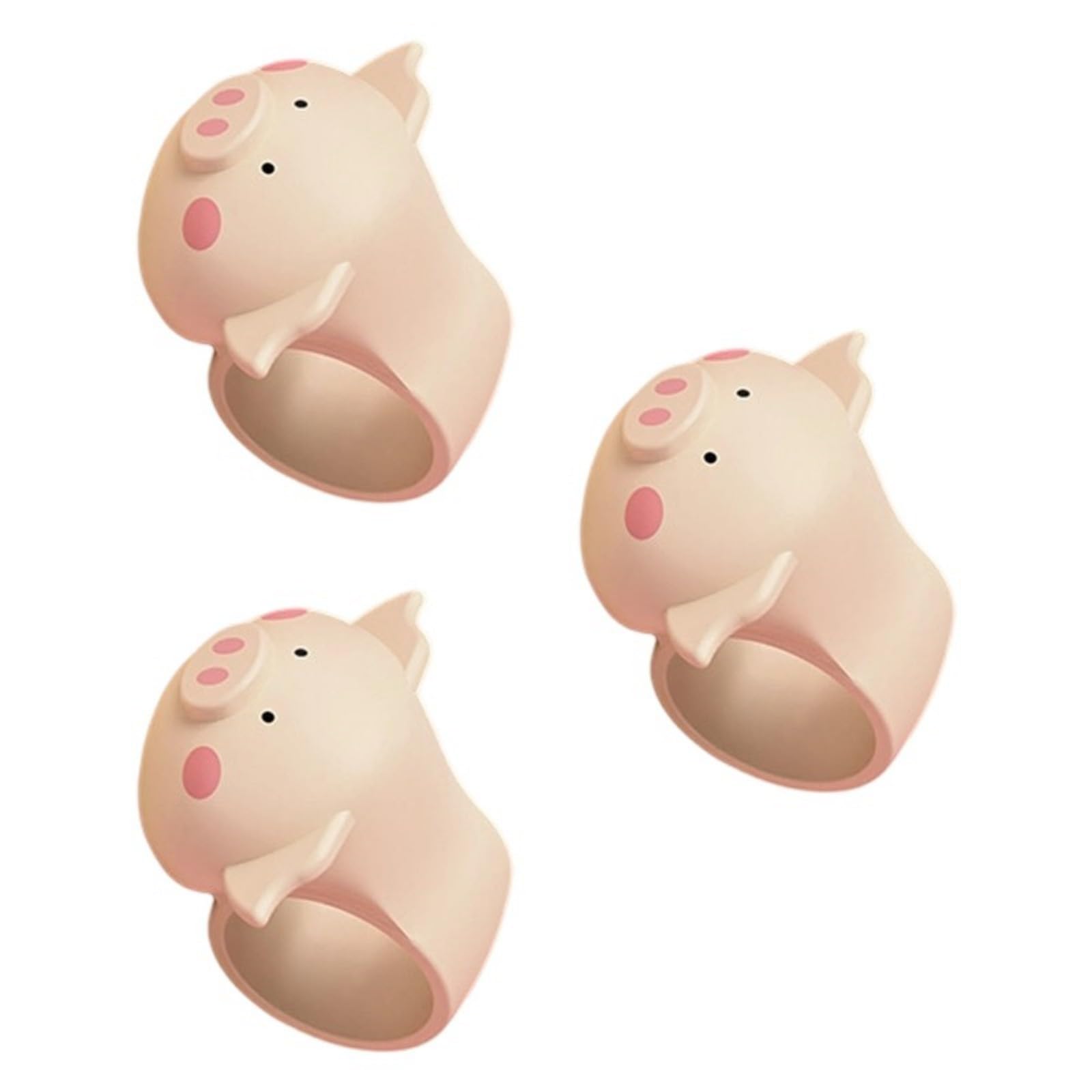 our fave 3PCS Playful Piggy Silicone Door Handle Protectors Home Soft Door Knob Cushion