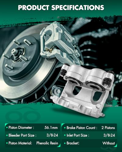 Image of SCITOO 18-4761 18-4760 Front Left & Right Disc Brake Calipers Assembly Without Bracket For Ford