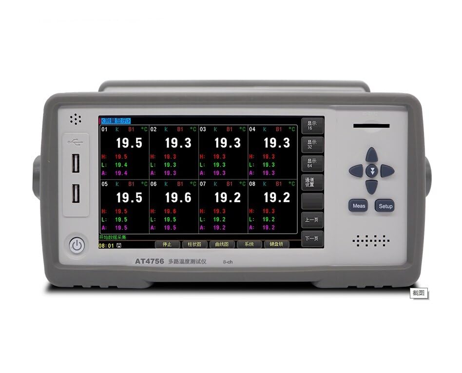 AT47XX 8-64CH Thermocouple Meter ±0.2°C Accurate Temperature Data Logger 350V Isolated Inputs for Industrial Process Monitoring and HVAC Applications