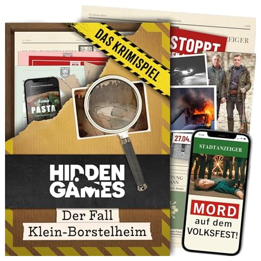 Mattel Games GJG14 - Pictionary Air Zeichenspiel, Familienspiel mit Lichtstift und Begriffskarten, zum Verbinden mit dem Smartphone oder Tablet, ein ideales Geschenk für Spieler ab 8 Jahren 2 Hidden Games Tatort Krimispiel Fall 1 - Der Fall Klein-Borstelheim - Escape Room Spiel (Deutsche Edition)