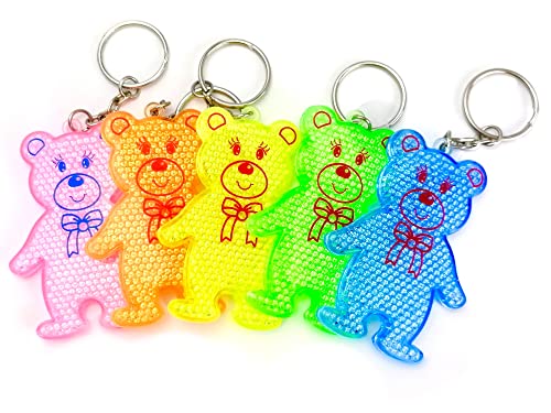 STUWU 12x Reflektorbär Reflektor Sicherheitsbärchen Schulweg Kindergeburtstag Mitgebsel Schultüte Cover