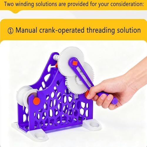 Electric Spool Winder, 3D Filament Winder, Hand-Crank Start-up, Neat Winding, Removable Modular Design for Universal Wire and 3D Printing Enthusiasts