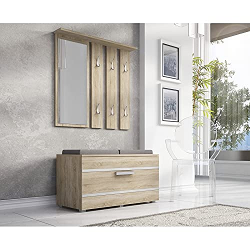 ADGO Opal 2 in 1 garderobeset, hal, wit, halgarderobeset, moderne ADGO Opal 2 in 1 garderobeset, hal, wit, halgarderobeset, moderne