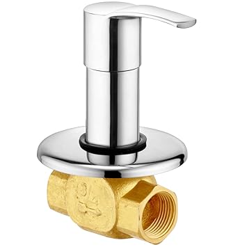 ALTON ESA9250 Brass, Concealed Stop Cock with Adjustable Wall Flange (20 mm, Chrome Finish)